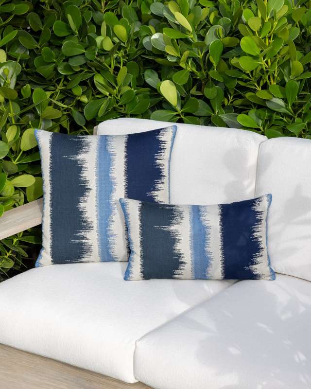 Murmur Sunbrella Pillow, Dark Blue